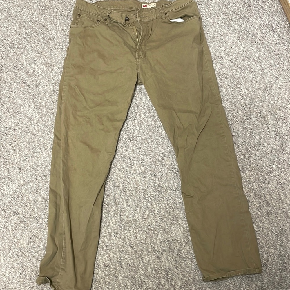 Khaki Wrangler Jeans.